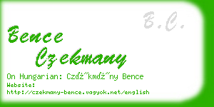 bence czekmany business card